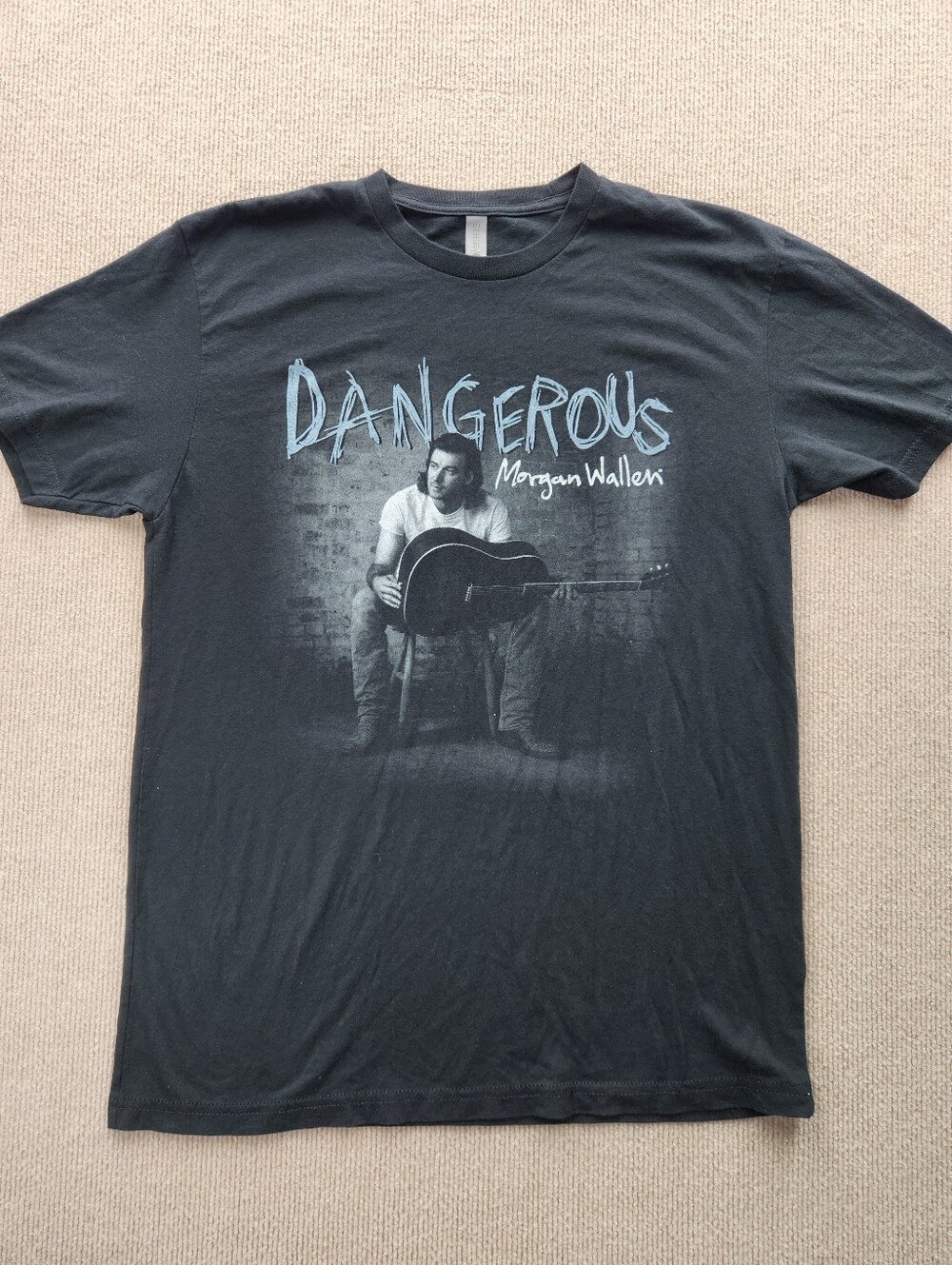 Next Level Men’s M Black Morgan Wallin Dangerous Album Graphic T-Shirt